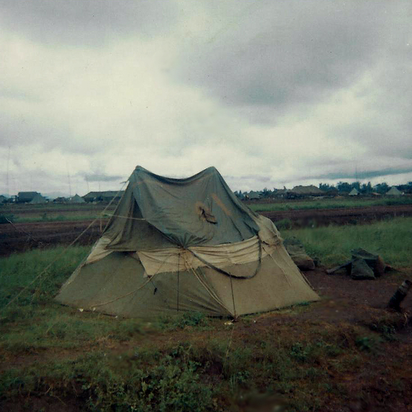 Modest quarters
My home at the Tea Plantation (Catecka).  This area was south of Pleiku and south of Dragon.
