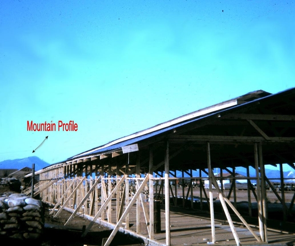 Mess Hall 
New Mess Hall under construction.  Dragon Mountain in the background.
