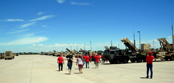 Thursday Firepower Demonstration
Redlegs, Guests and Visitors "walk the firing line" of the artillery pieces on display.

PHOTO COURTESY OF BOB WILSON
