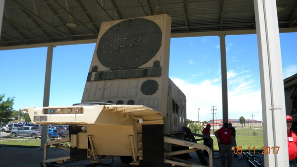 PATRIOT AIR DEFENSE SYSTEM
This is the "big eye" in the sky...the heart of the missile defense system.  Once it locks on target, all hell will break loose.

PHOTO COURTESY OF BOB WILSON
