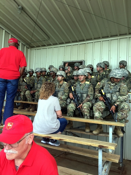 Firing Range
Talking with the trainees on the range

Photo courtesy of Steve Cox
