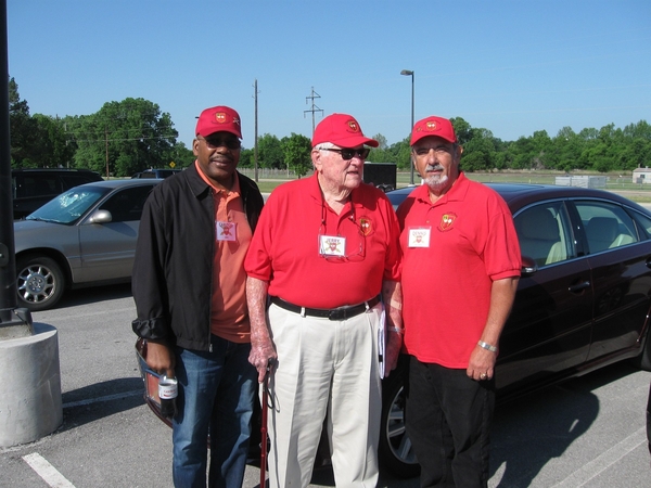 Move to 1-19th FA training area
Three old warriors exit vehicles enroute to the 1/19th FA training area.  L to R: Carlton Epps, Jerry Orr, and Dennis Dauphin
