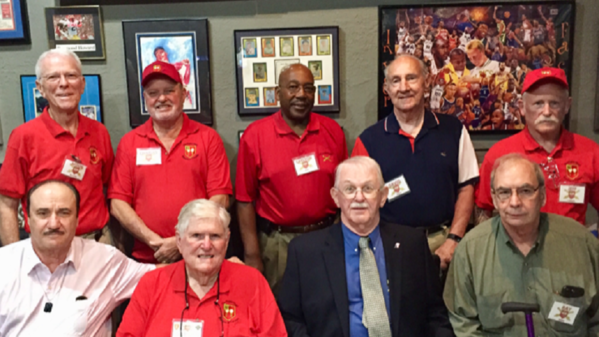 Mike's Sports Grill
Back Row: Moon Mullins, Charles Skidmore, Carlton Epps, David Scott, Jeff LaBreck; First Row: Mike Kurtgis, the late Jerry Orr, John Cashin, and Ray Beebe.

Photo courtesy of John Cashin
