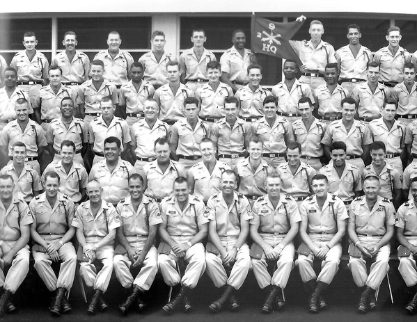 Group Photo of June, 1964, con'td.   2/9th FA before leaving Hawaii
1st Row: -cont'd- Evans, Lehman, McNulty, Rona Shields, Stinson, Milsap, Morrison
2nd Row: -cont'd- Glover, Pulido, D'Angelo, Beaver, Pearman, Spaulding
3rd Row: -cont'd- UNK, Hanna, Rota, Fessaden
4th Row: -cont'd- Adams, McNeil, Pete, Gene Tomkoski
5th Row: -cont'd- Kisey, Dixon, Baggett, JD Williams
